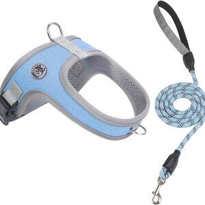 Dog Harness and Leash Set, No Pull Saddle Style, Medium